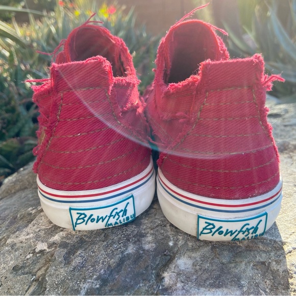 BLOWFISH Malibu Slip-On Twill Sneakers in Jester Red - Picture 4 of 10